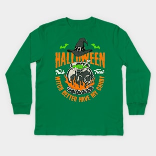 Bubbly Cauldron Kids Long Sleeve T-Shirt